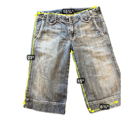 Women's 7 For All Mankind DOJO Blue Jean Capri's Size 27 Made In USA Med Wash - Picture 3 of 13